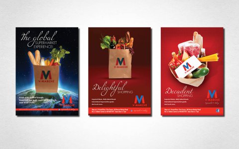 Supermarket various ads