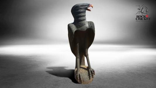 Natural Mahogany Blackened polish Eagle statue - large